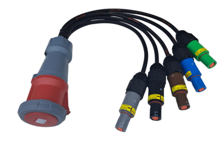 125A koppelcontactstop verloopkabel naar 500A line drain