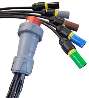 Powersure verloopkabel voor buitengebruik.