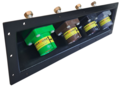 Montagepaneel 45gr met vier 500A source connectoren